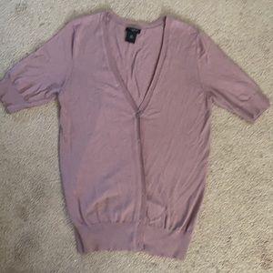 Ann Taylor lilac short sleeve cardigan